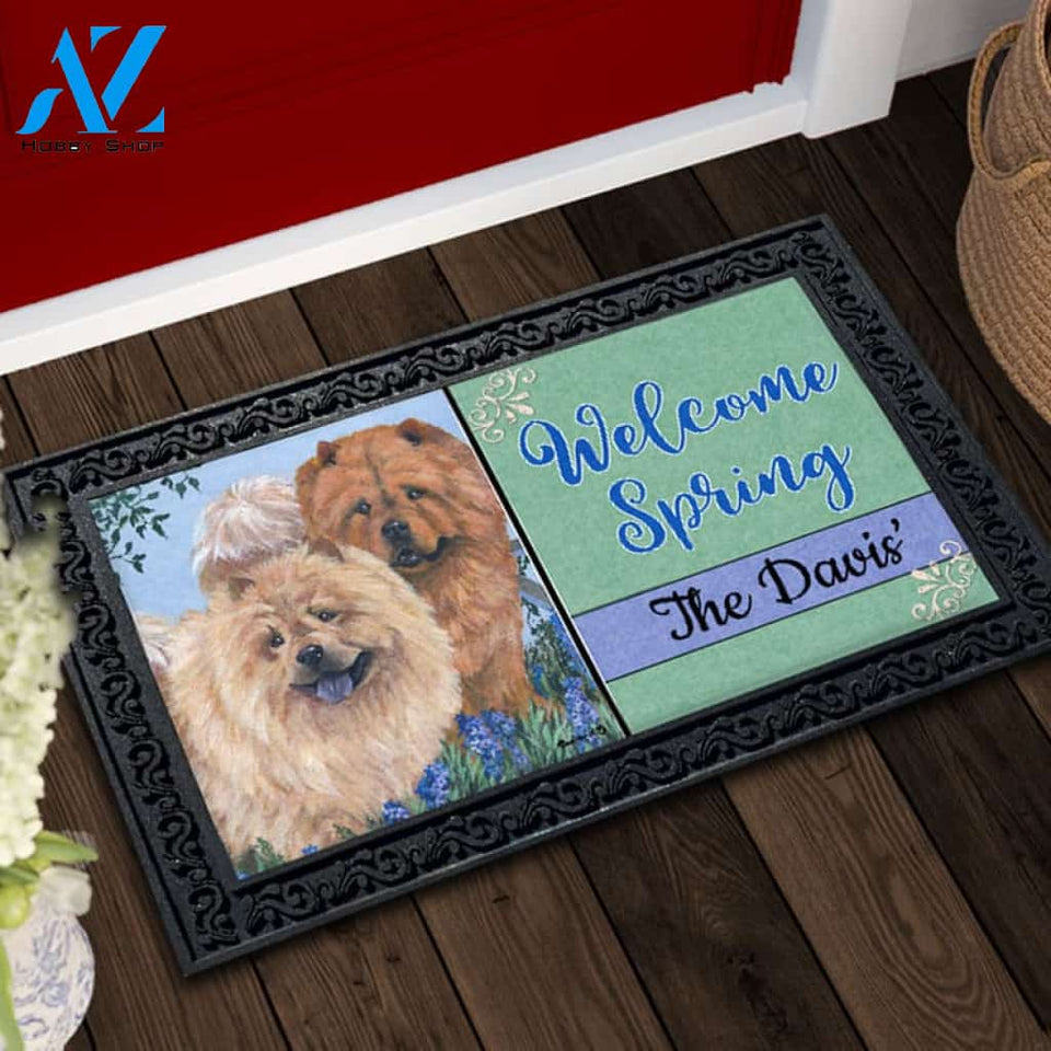 Personalized Chow Chow Meadow Doormat - 18" x 30"