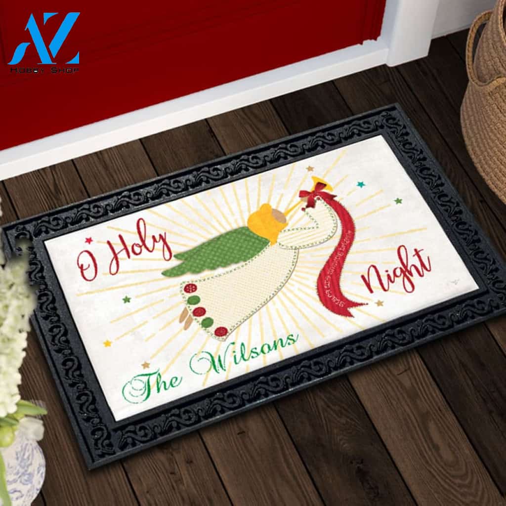 Personalized Christmas Angel Doormat - 18" x 30"