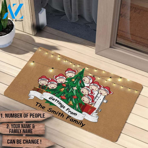 Personalized Christmas Doormat Gift for Family Home Decoration Family Gathering Together TP.DM.12