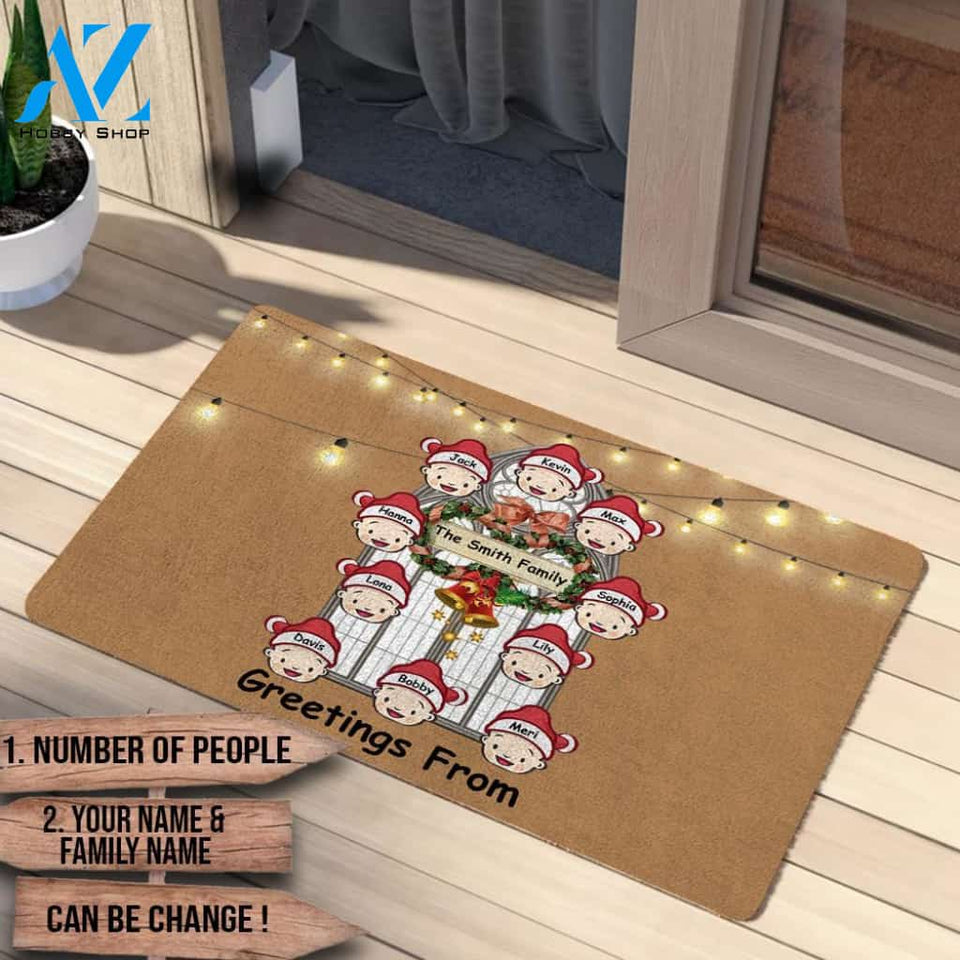 Personalized Christmas Doormat Gift for Family Home Decoration Family Gathering Together TP.DM.13