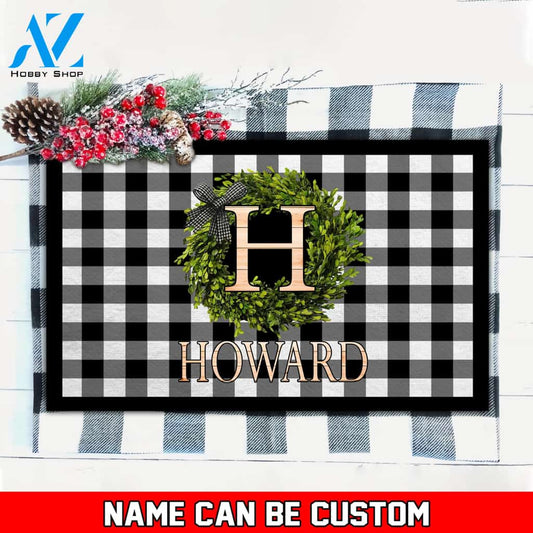 Personalized Christmas Doormat M5, Christmas Garden Doormat, Christmas Doormat, Winter Doormat, Holiday Doormat, Merry Christmas Doormat, Buffalo Plaid Doormat All Over Printed