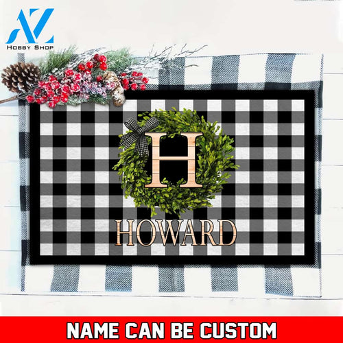 Personalized Christmas Doormat M5, Christmas Garden Doormat, Christmas Doormat, Winter Doormat, Holiday Doormat, Merry Christmas Doormat, Buffalo Plaid Doormat All Over Printed