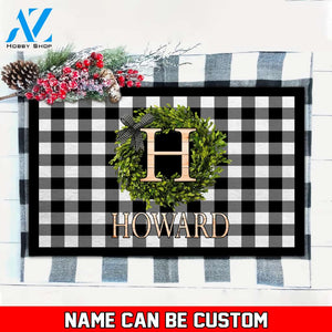 Personalized Christmas Doormat M5, Christmas Garden Doormat, Christmas Doormat, Winter Doormat, Holiday Doormat, Merry Christmas Doormat, Buffalo Plaid Doormat All Over Printed