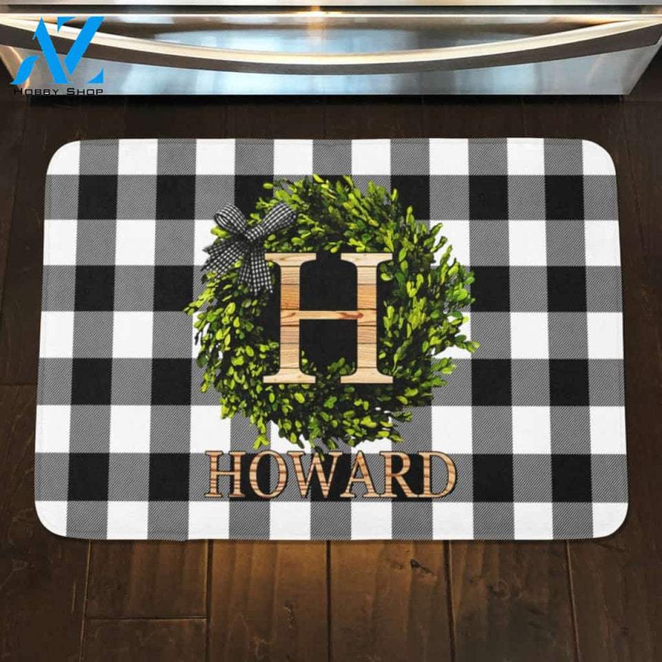 Personalized Christmas Doormat M5, Christmas Garden Doormat, Christmas Doormat, Winter Doormat, Holiday Doormat, Merry Christmas Doormat, Buffalo Plaid Doormat All Over Printed