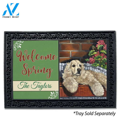 Personalized Cocker Spaniel Life is Good Doormat - 18" x 30"
