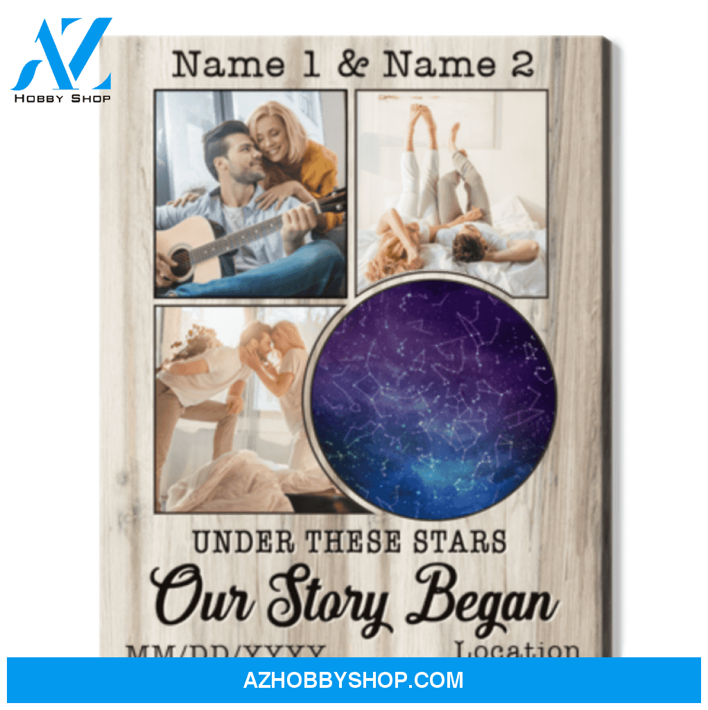 Personalized Constellation Gifts Star Map Custom Love Canvas Ideas