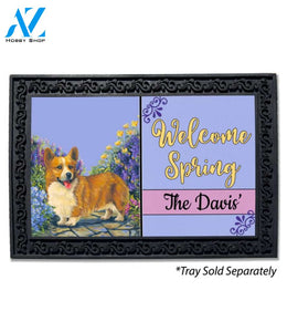 Personalized Corgi  Garden Doormat - 18" x 30"