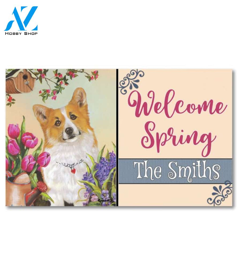 Personalized Corgi Sunshine Doormat - 18" x 30"