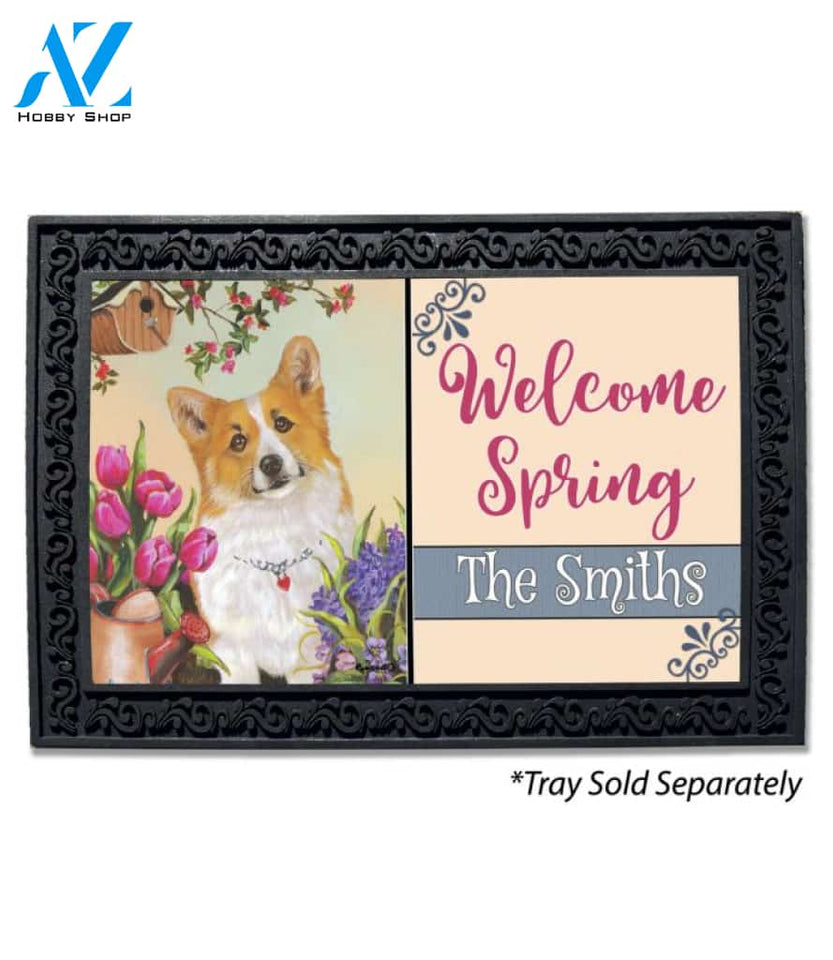Personalized Corgi Sunshine Doormat - 18" x 30"
