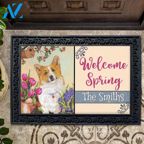 Personalized Corgi Sunshine Doormat - 18" x 30"