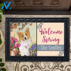 Personalized Corgi Sunshine Doormat - 18" x 30"