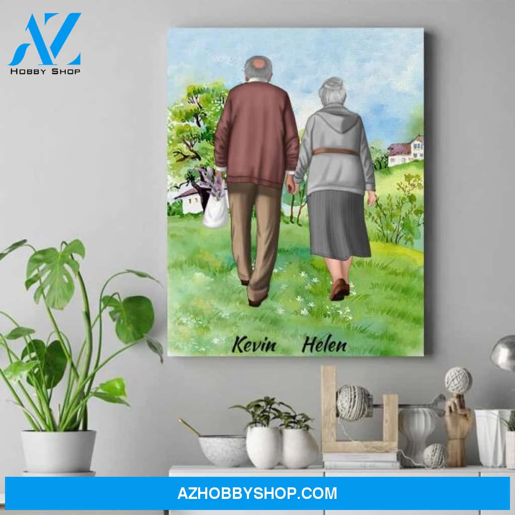 Personalized Couple Canvas - Anniversary Gifts For Couples - Gifts For Older Couples