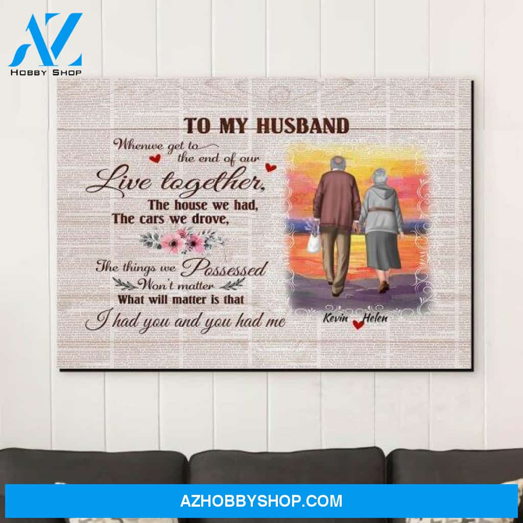Personalized Couple Canvas Art - Couple Gifts For Him - Best Anniversary Gifts For Couples