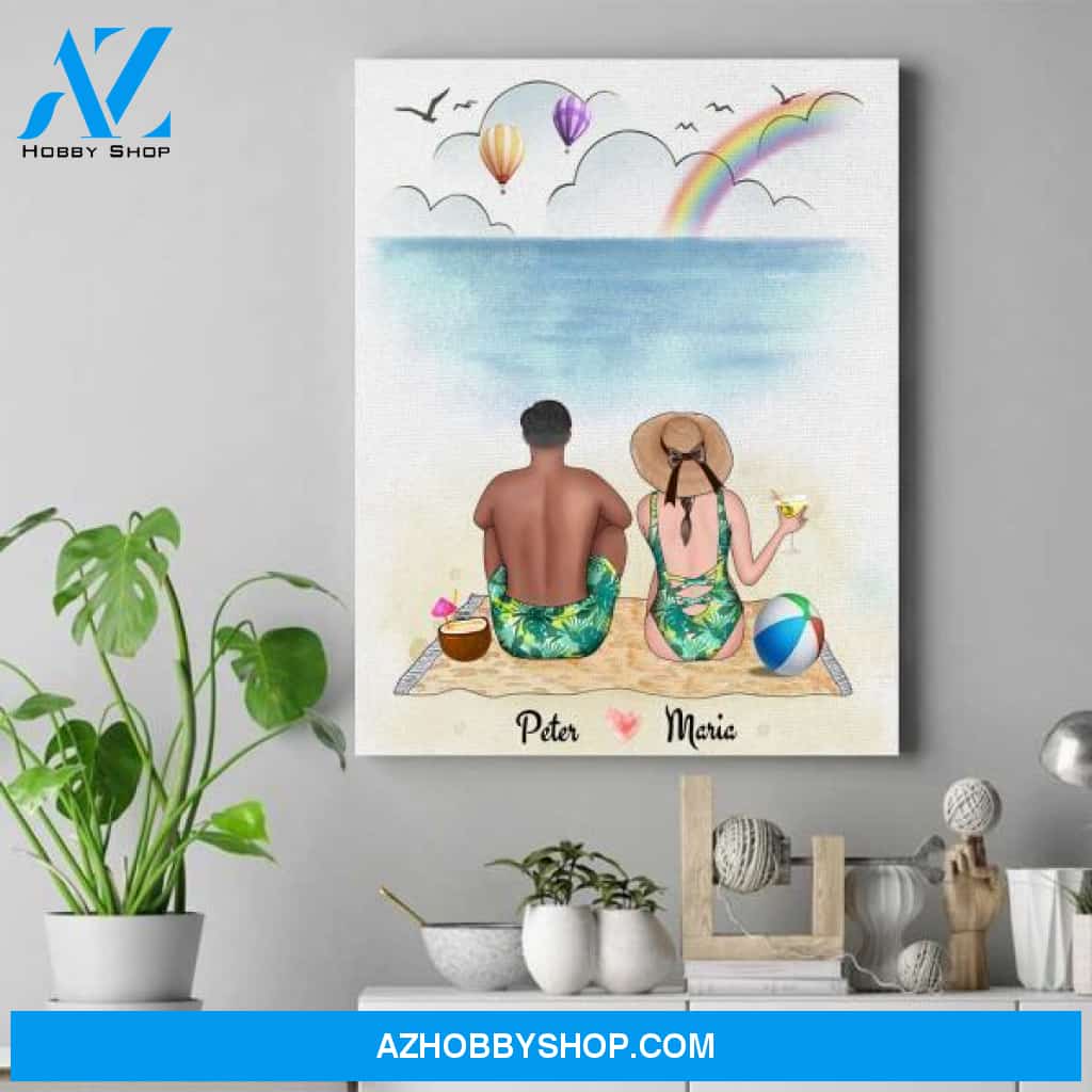 Personalized Couple Canvas - Gift For Newly Married Couple - Couples Valentines Gifts