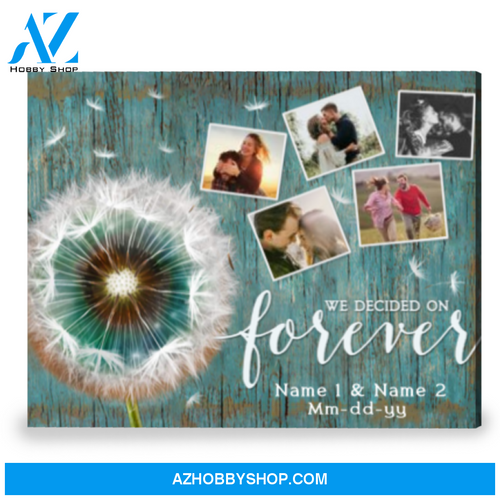Personalized Couple Gift Cool Wedding Gift Dandelion Art Canvas Print