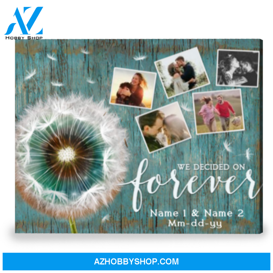 Personalized Couple Gift Cool Wedding Gift Dandelion Art Canvas Print