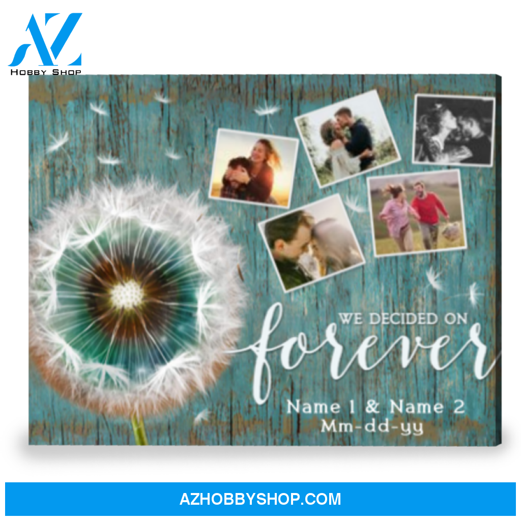 Personalized Couple Gift Cool Wedding Gift Dandelion Art Canvas Print