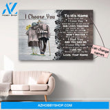 Personalized Couple I Choose You Family Love Canvas Print Wall Art - Matte Canvas