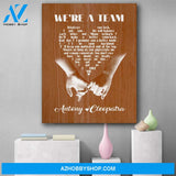 Personalized Couple Name We're A Team Canvas Print Wall Art - Matte Canvas