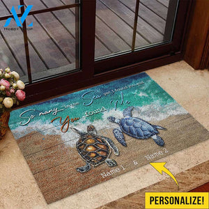 Personalized Couple Sea Turtle You Found You Indoor And Outdoor Doormat Gift For Him Her Wife Husband Couple Decor Warm House Gift Welcome Mat