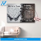 Personalized Couple We're A Team Family Love Couple Anniversary Canvas Print Wall Art - Matte Canvas