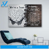 Personalized Couple We're A Team Family Love Couple Anniversary Canvas Print Wall Art - Matte Canvas