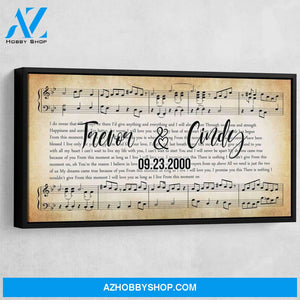 Personalized Couples Song Premium Canvas