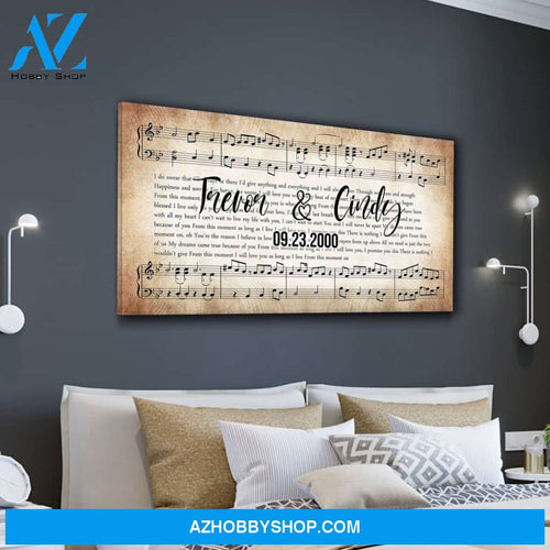 Personalized Couples Song Premium Canvas V2