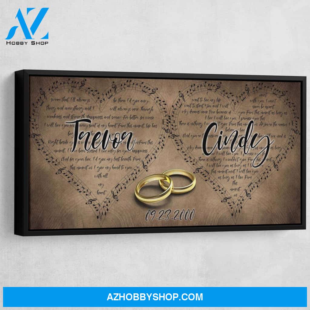 Personalized Couples Wedding Canvas