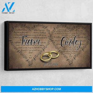 Personalized Couples Wedding Canvas
