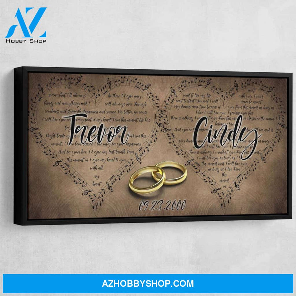 Personalized Couples Wedding Canvas