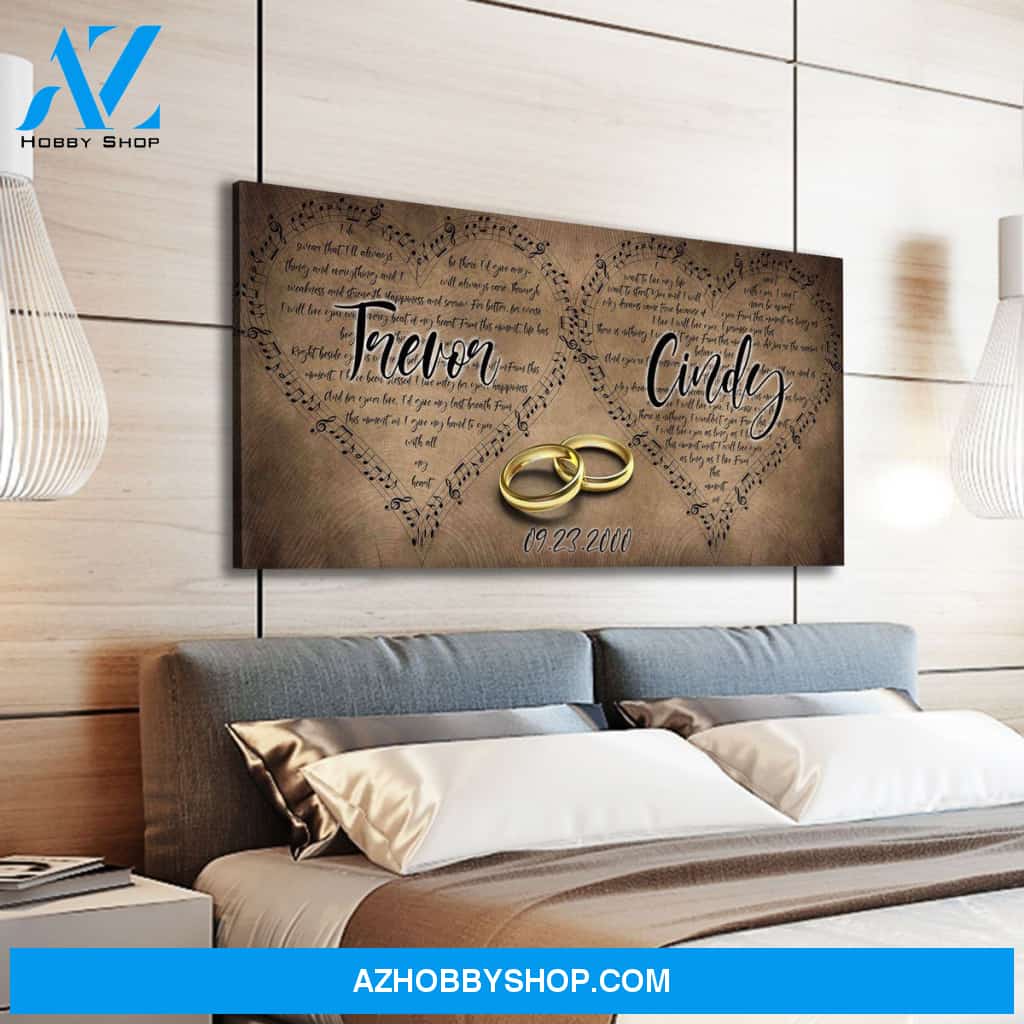 Personalized Couples Wedding Canvas
