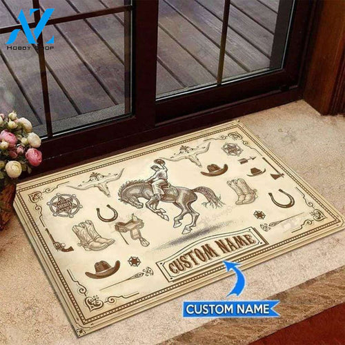 Personalized Cowboys Vintage doormat #Xh