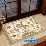Personalized Cowboys Vintage doormat #Xh