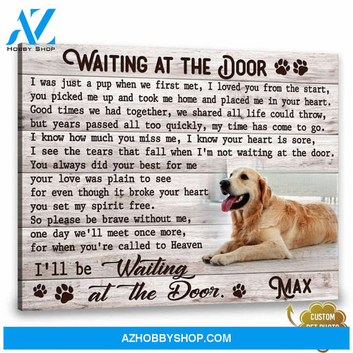 Personalized Custom Canvas Memorial Pet Photo Waiting at the door Hot Christmas Gifts 2021