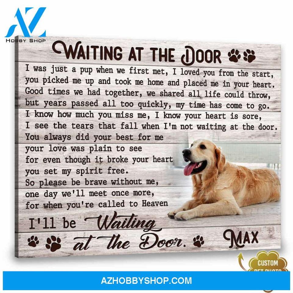 Personalized Custom Canvas Memorial Pet Photo Waiting at the door Hot Christmas Gifts 2021