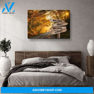 Personalized Custom Multi-names Canvas - Multiple Backgrounds