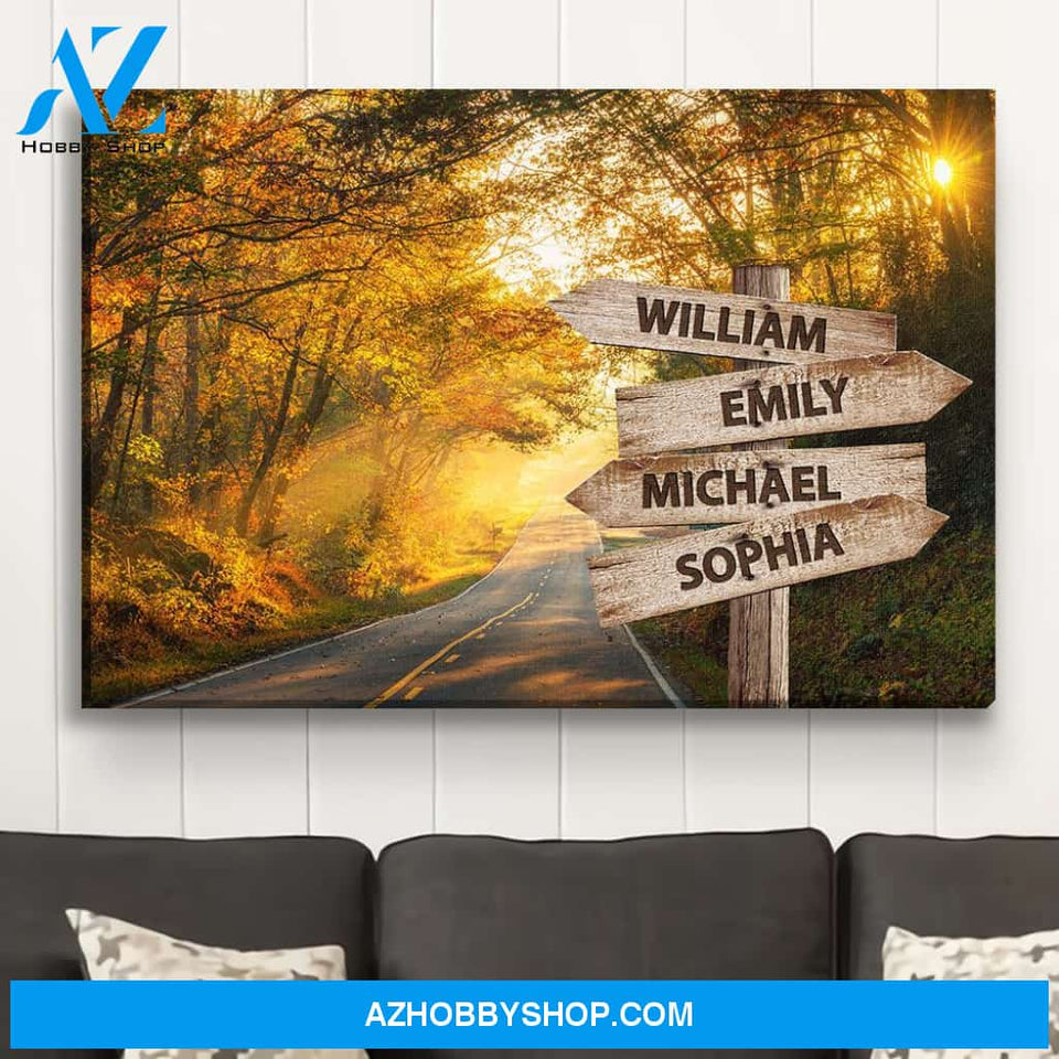Personalized Custom Multi-names Canvas - Multiple Backgrounds