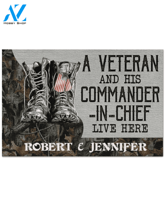 Personalized Customized Nam Camo Background Doormat