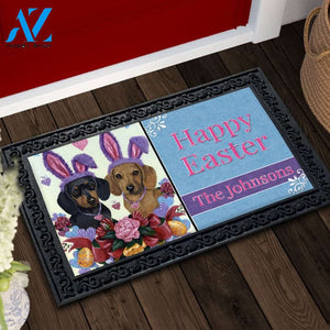 Personalized Dachshund Bunnies Doormat - 18" x 30"