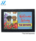 Personalized Dachshund Floral Sunshine Doormat - 18" x 30"