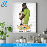 Personalized Dad Canvas Art - Best Gift For Father'S Birthday - First Father's Day Gift