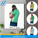 Personalized Dad Canvas Art - Best Gift For Father'S Birthday - First Father's Day Gift