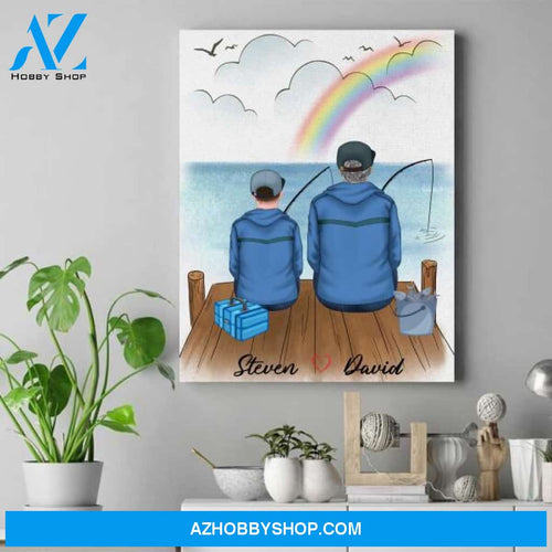 Personalized Dad Canvas Art - Birthday Gift For Father - Fathers Day Gifts From Son