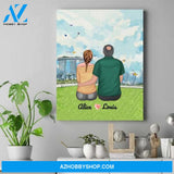 Personalized Dad Canvas Art - Father Birthday Gift Ideas - Up To 5 Daughters