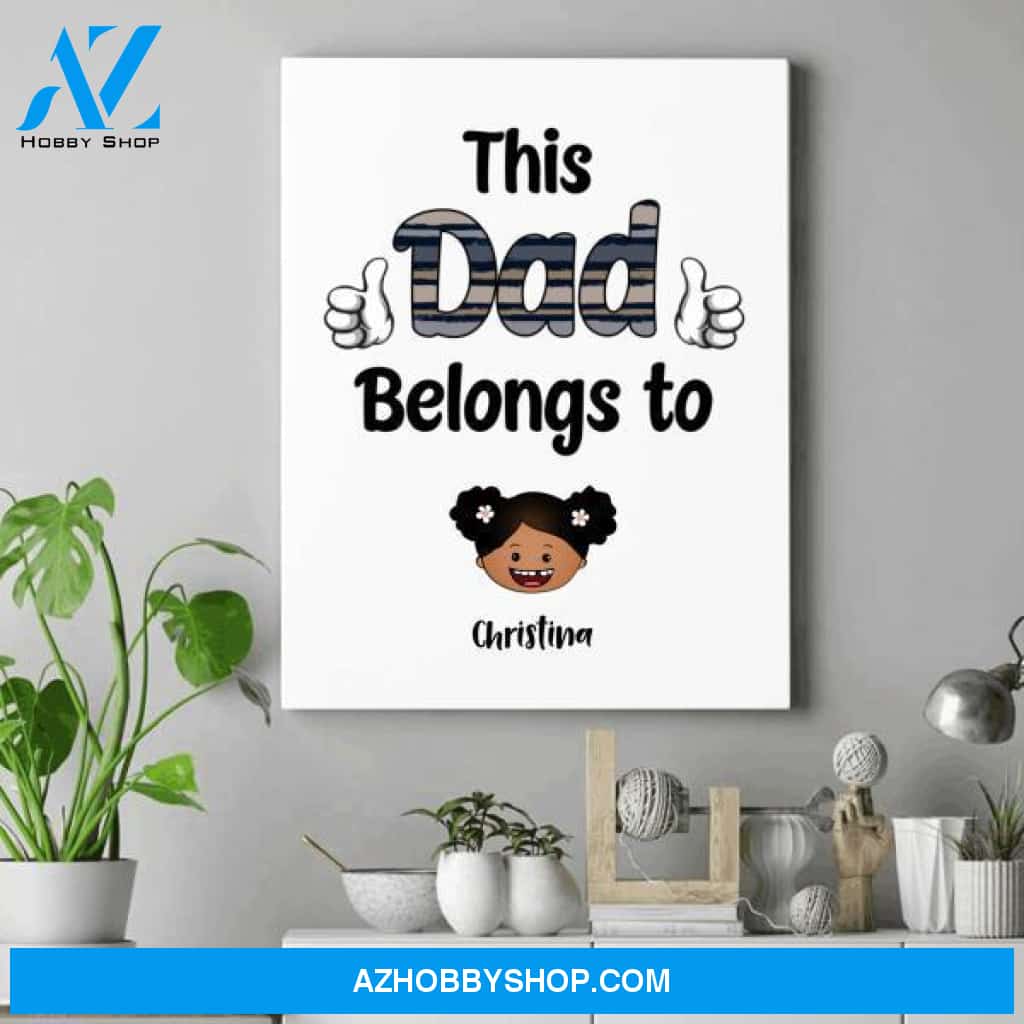 Personalized Dad Canvas - Cool Fathers Day Gifts - Up To 9 Kids