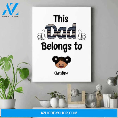 Personalized Dad Canvas - Cool Fathers Day Gifts - Up To 9 Kids