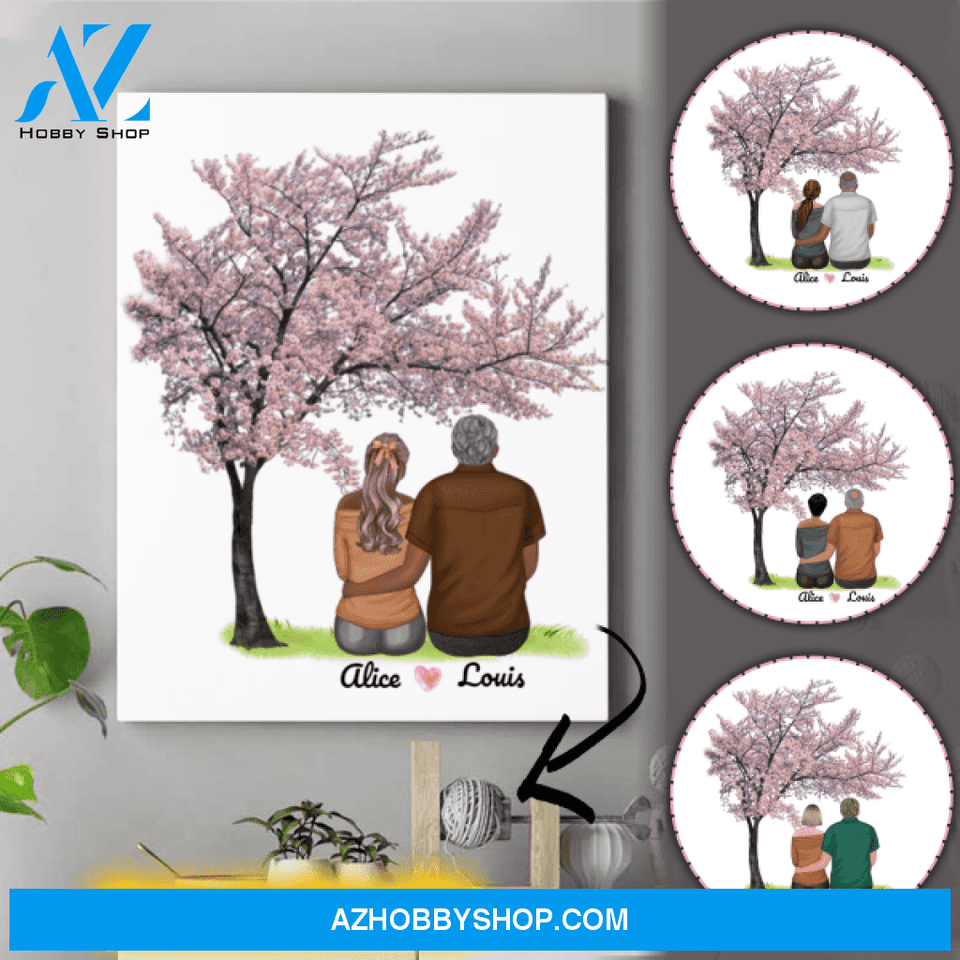 Personalized Dad Canvas - Happy Fathers Day Gifts - Up To 4 Daughters