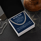 Personalized Dad Cuban Link Necklace for Men Add Your Name