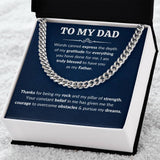 Personalized Dad Cuban Link Necklace for Men Add Your Name